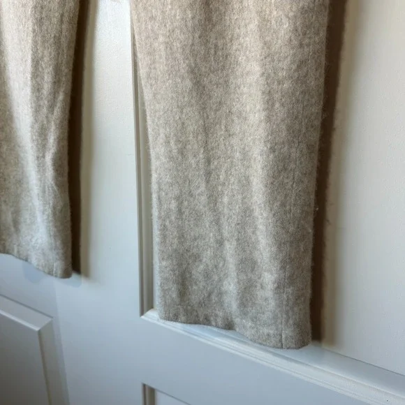 Naadam Signature Cashmere Cropped Pants Oatmeal Womens S Beige Neutral High Rise - Picture 6 of 6